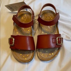 TODDLER GIRLS BROWN SANDALS SIZE 7